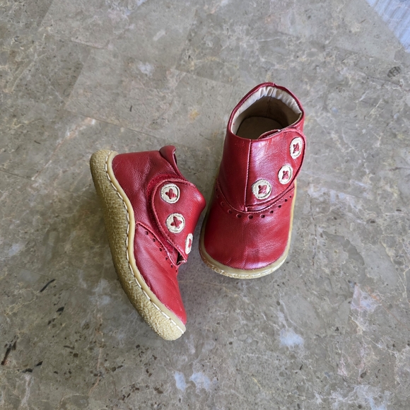 Livie & Luca Red Kids Boots with Heart Accents - Picture 1 of 7
